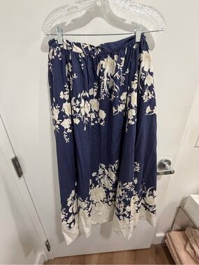 Anthropologie Navy Floral Maxi Skirt - selling for $109 at Anthro